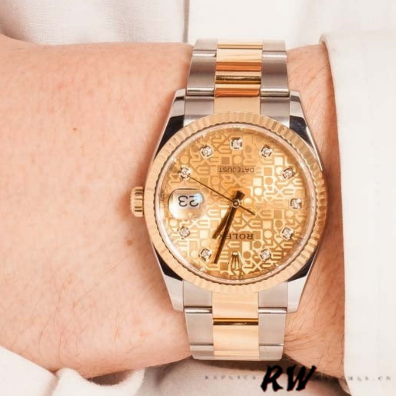 Rolex Datejust 126233 Champagne Jubilee Dial 36MM Unisex Replica Watch
