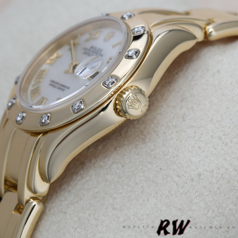 Rolex Pearlmaster 80318 White MOP Dial 29MM Lady Replica Watch