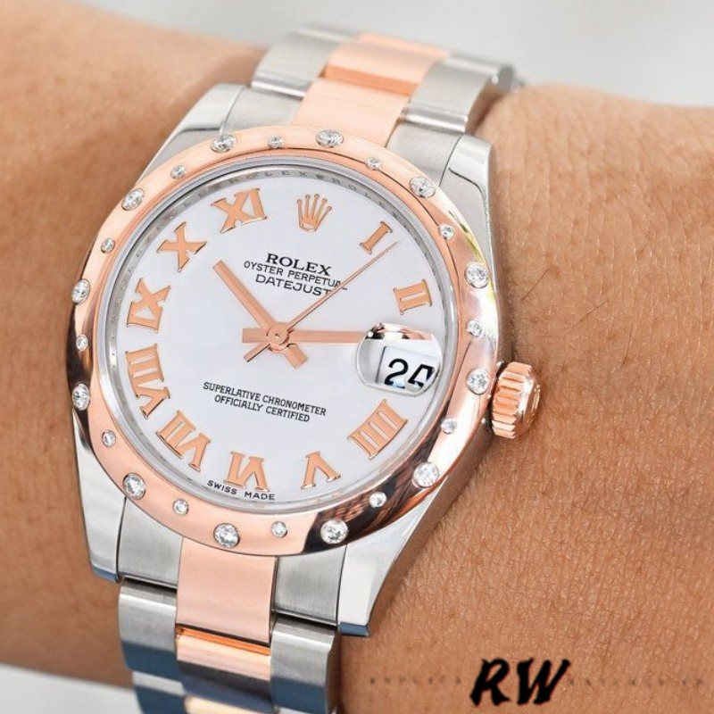 Rolex Datejust 178341 White Roman Numeral Dial 31MM Lady Replica Watch