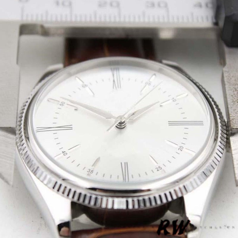 Rolex Cellini Time 50509 Brown Leather Strap White Dial 39mm Mens Replica Watch