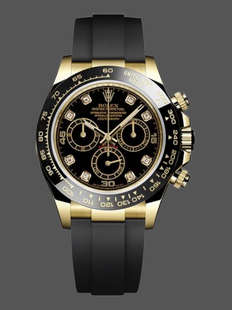 Rolex Daytona 116518LN Black Diamond Dial 40mm Mens Replica Watch