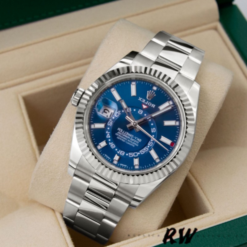 Rolex Sky-Dweller 42 m336934 0005 Stainless Steel Blue Dial Replica Watch