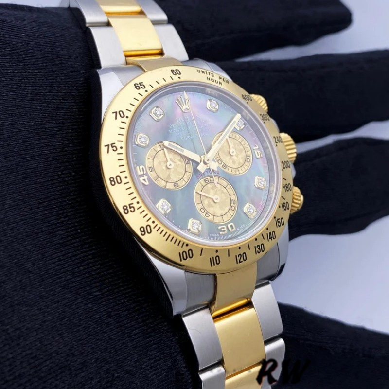 Rolex Daytona 116523 Dark MOP Black Dial 40mm Mens Replica Watch