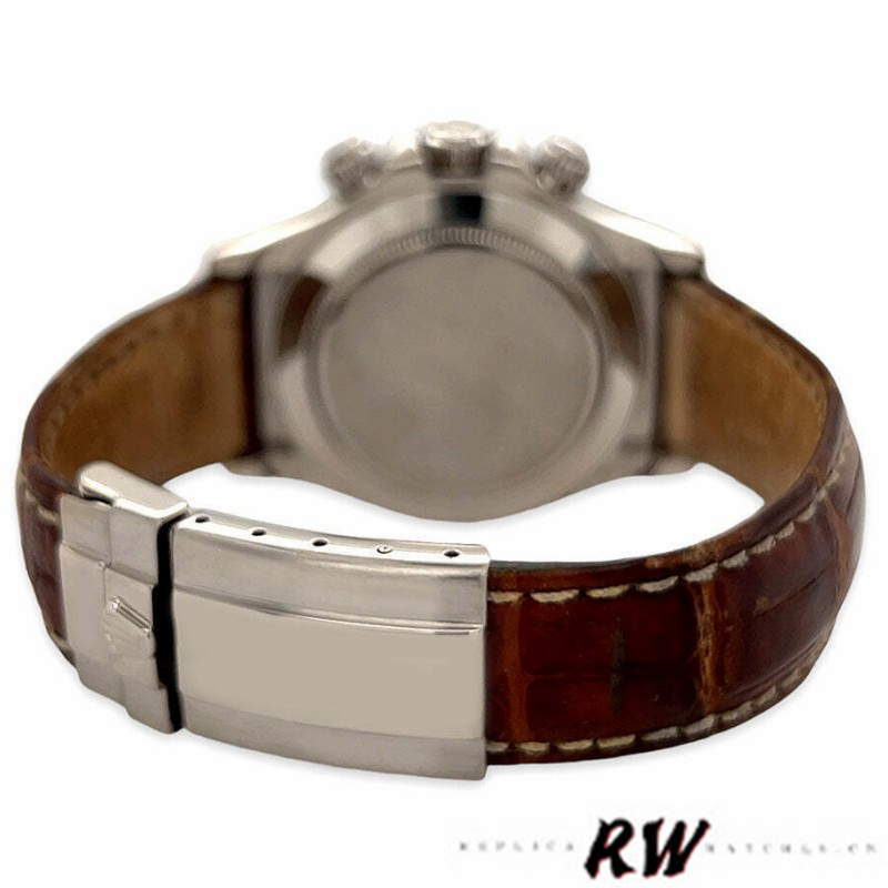 Rolex Daytona 116519 Brown Leather strap Meteorite Dial 40mm Mens Replica Watch