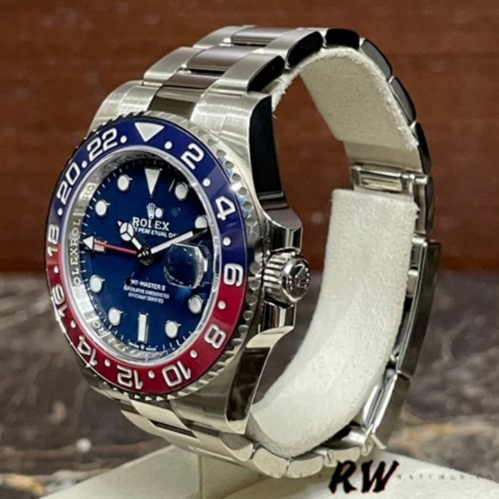 Rolex GMT-Master II 126719BLRO White Gold Blue Dial 40mm Mens Replica Watch