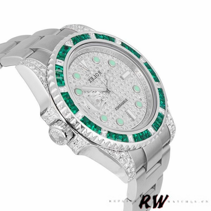 Rolex Submariner Date 116610LN Custom Diamond Stainless Steel 40MM Mens Replica Watch