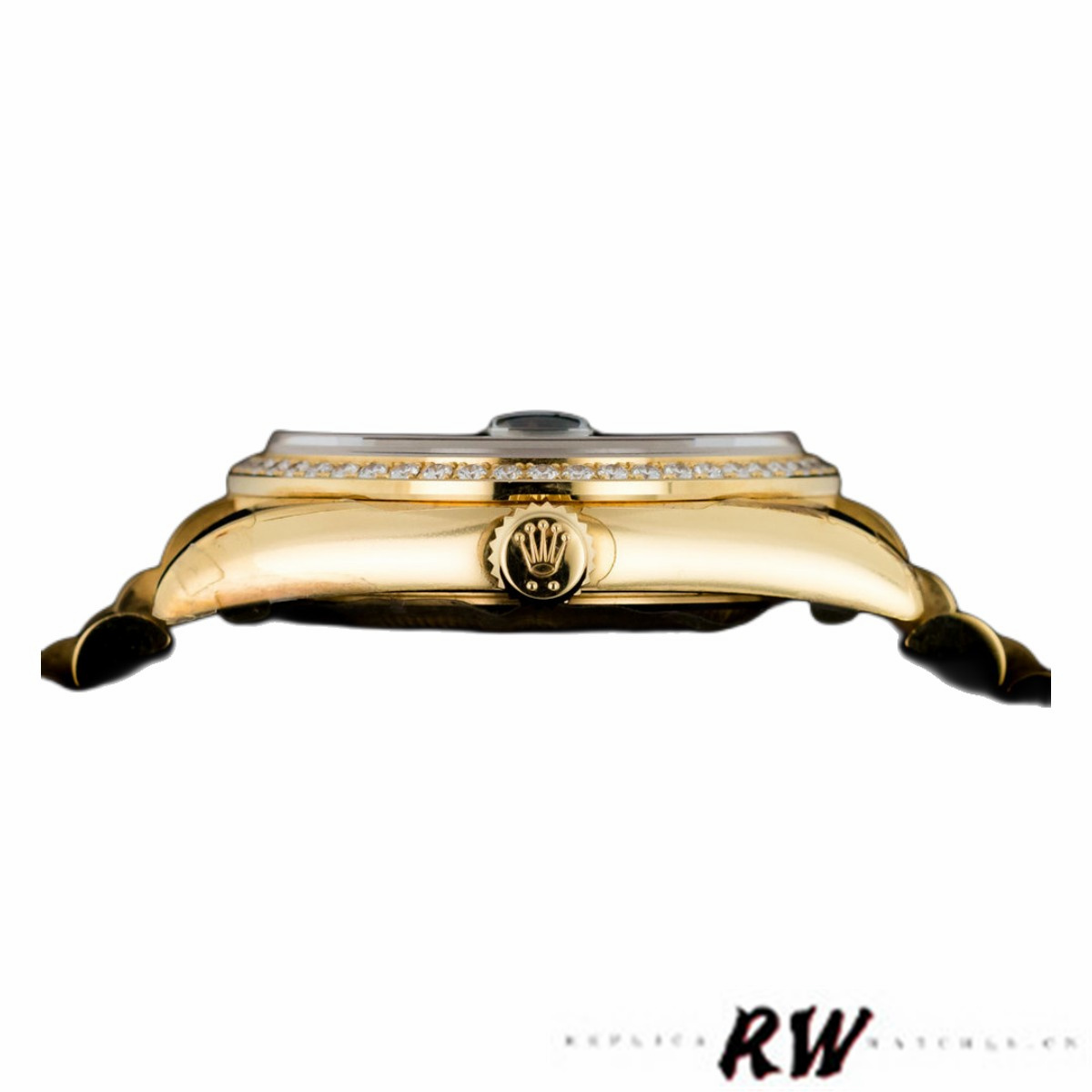 Rolex Day Date 118348 Black Diamond Dial 36mm Unisex Replica Watch