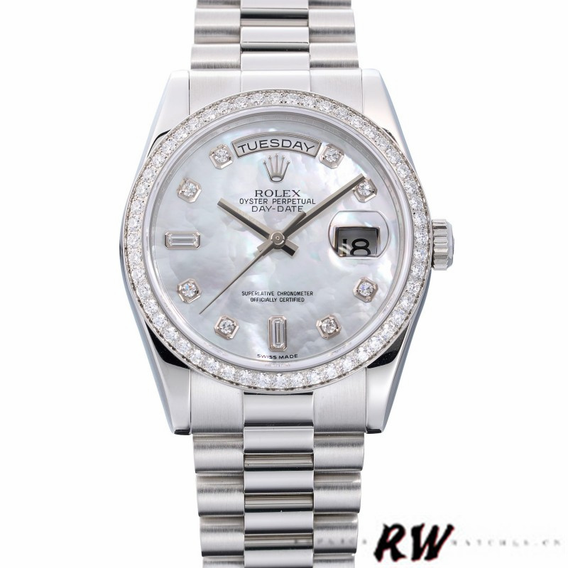 Rolex Day Date 118346 White MOP Dial 36mm Unisex Replica Watch