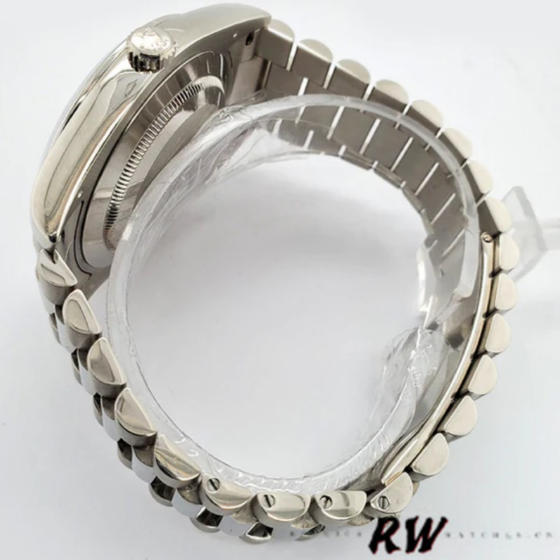 Rolex Day-Date 218206 Wave Pattern Blue Dial Platinum 41MM Mens Replica Watch