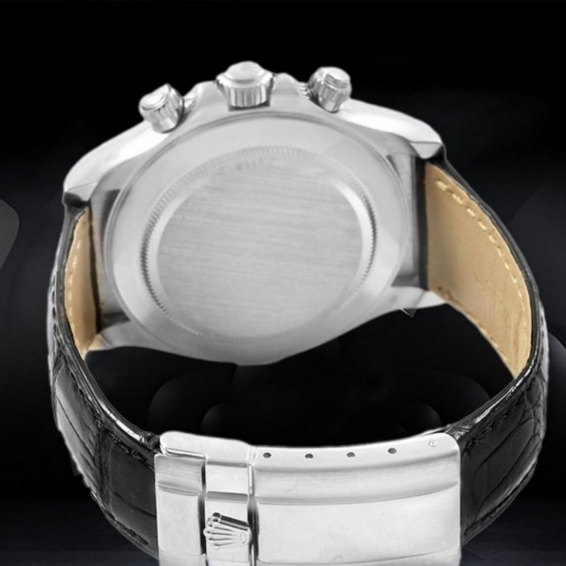 Rolex Daytona 116519 Black Leather strap Black Dial 40mm Mens Replica Watch