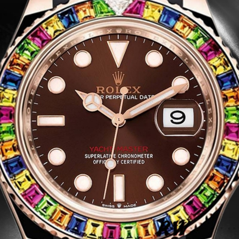 Rolex Yacht-Master 116695 Black Rubber Strap Brown Dial 40MM Mens Replica Watch