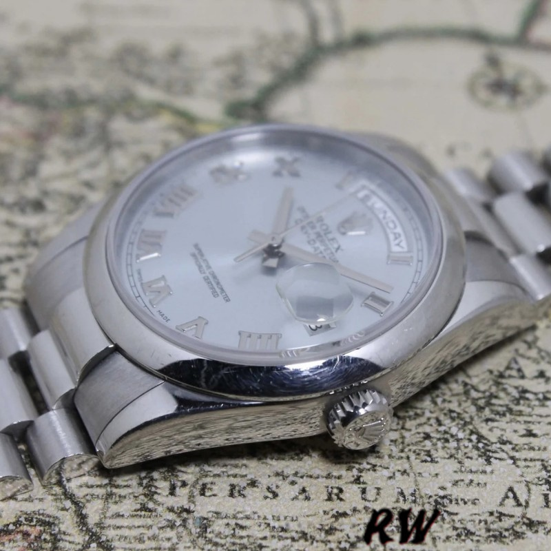 Rolex Day Date 118206 Platinum Ice Blue dial 36mm Unisex Replica Watch