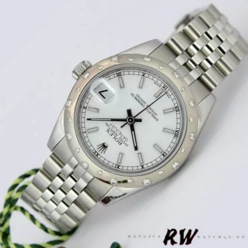 Rolex Datejust 178344 White Dial Stainless Steel 31MM Lady Replica Watch