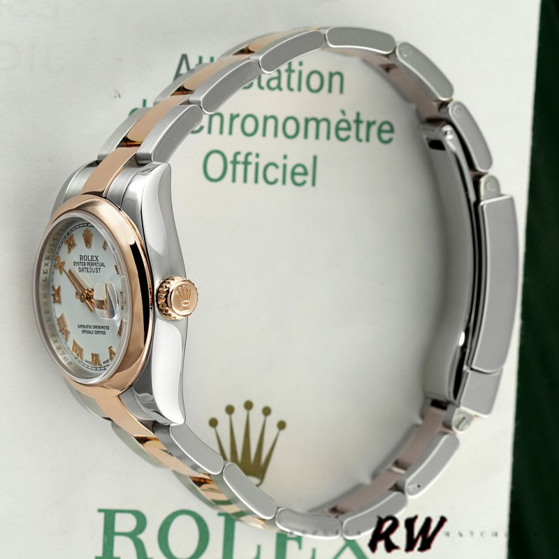Rolex Datejust 179161 Stainless Steel and Everose Gold White Roman Dial 26MM Lady Replica Watch