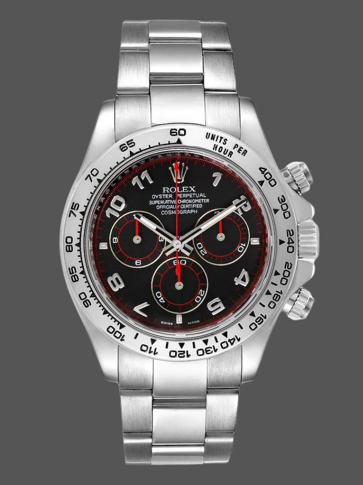 Rolex Cosmograph Daytona 116509 Black Arabic Dial White Gold 40MM Mens Replica Watch