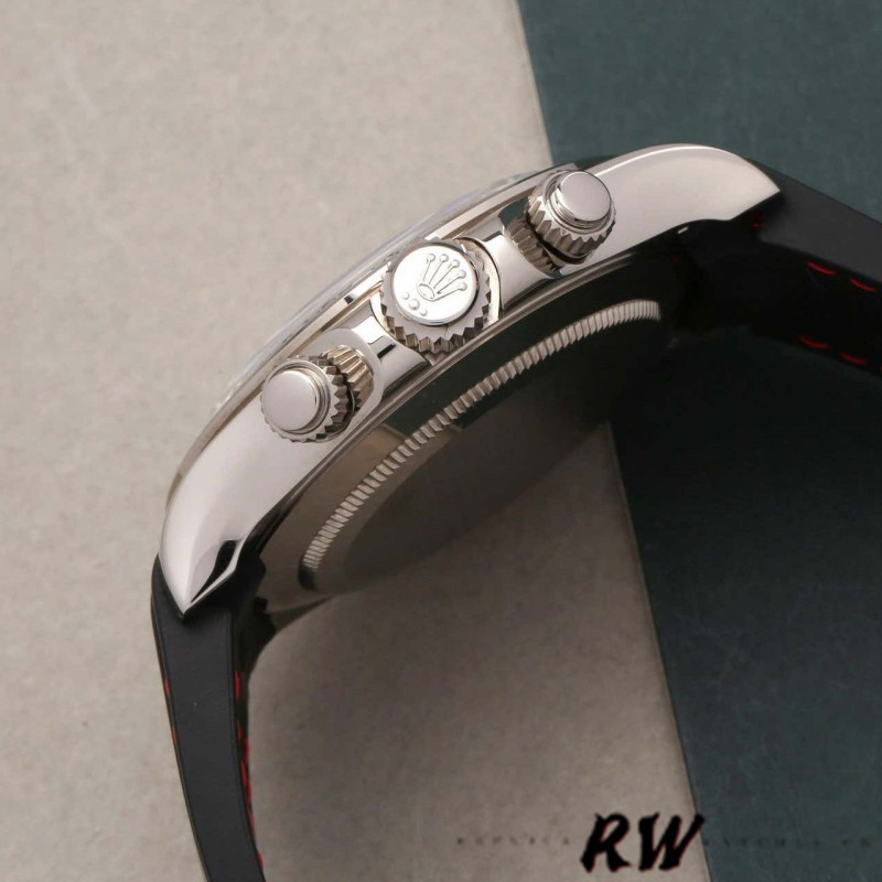 Rolex Daytona 116519 Panda Dial Black Rubber Strap 40mm Mens Replica Watch