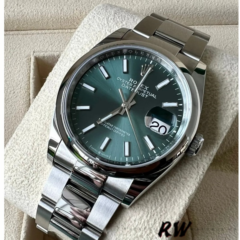 Rolex Datejust 126200 Green Index Dial Stainless steel 36MM Unisex Replica Watch