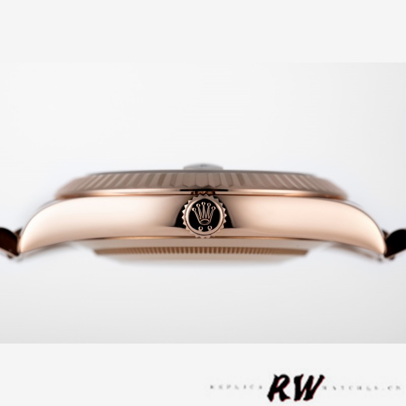 Rolex Day-Date 218235 Champagne Diamonds Dial Rose Gold 41MM Mens Replica Watch