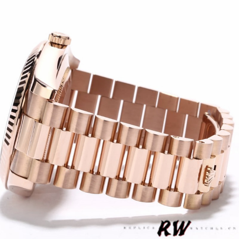 Rolex Day-Date 218235 Pink Roman Numerals Dial Rose Gold 41MM Mens Replica Watch