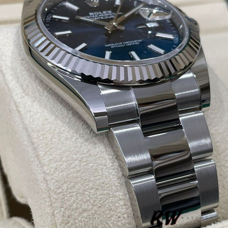 Rolex Datejust 126334 0001 Fluted Bezel Blue Dial 41MM Mens Replica Watch