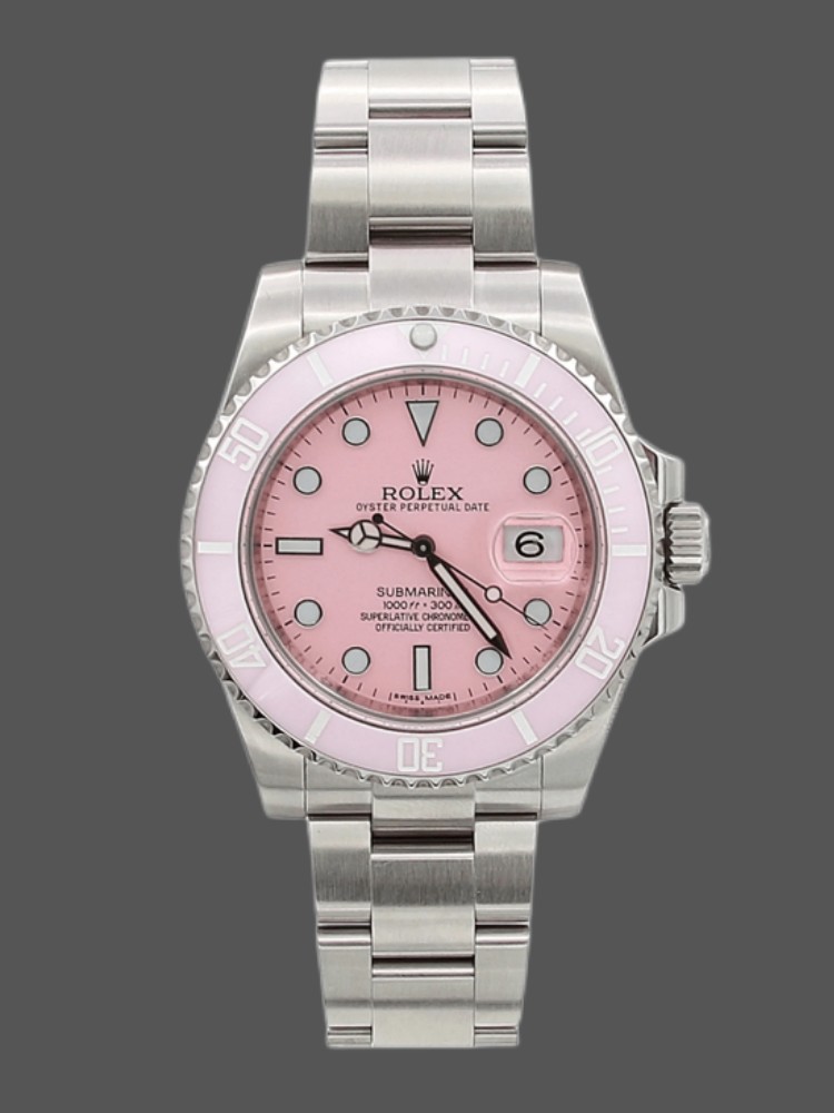 Rolex Submariner Date 116610LN Stainless Steel Oyster 40MM Pink Dial Mens Replica Watch