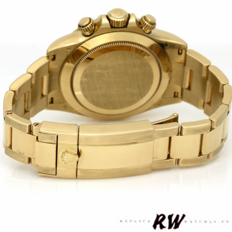 Rolex Daytona 116508 Yellow Gold Black Mother Of Pearl Dial 40MM Mens Replica Watch