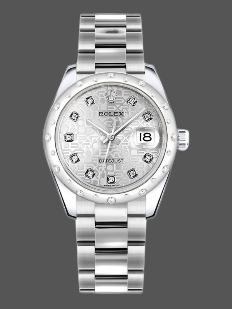 Rolex Datejust 178344 Silver Jubilee Diamond Dial 31MM Lady Replica Watch