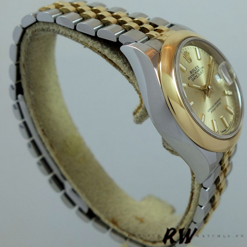 Rolex Datejust 279163 Champagne Index Dial Domed Bezel 28mm Lady Replica Watch
