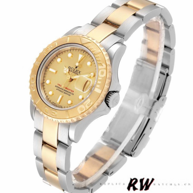 Rolex Yacht-Master 169623 Steel Yellow Gold Champagne Dial 29MM Lady Replica Watch