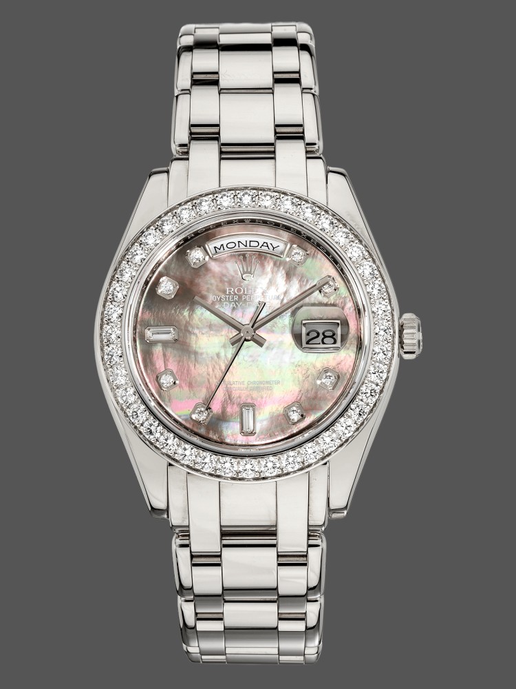 Rolex Day-Date 18946 Dark MOP Black Diamonds Dial Special Edition 39MM Mens Replica Watch