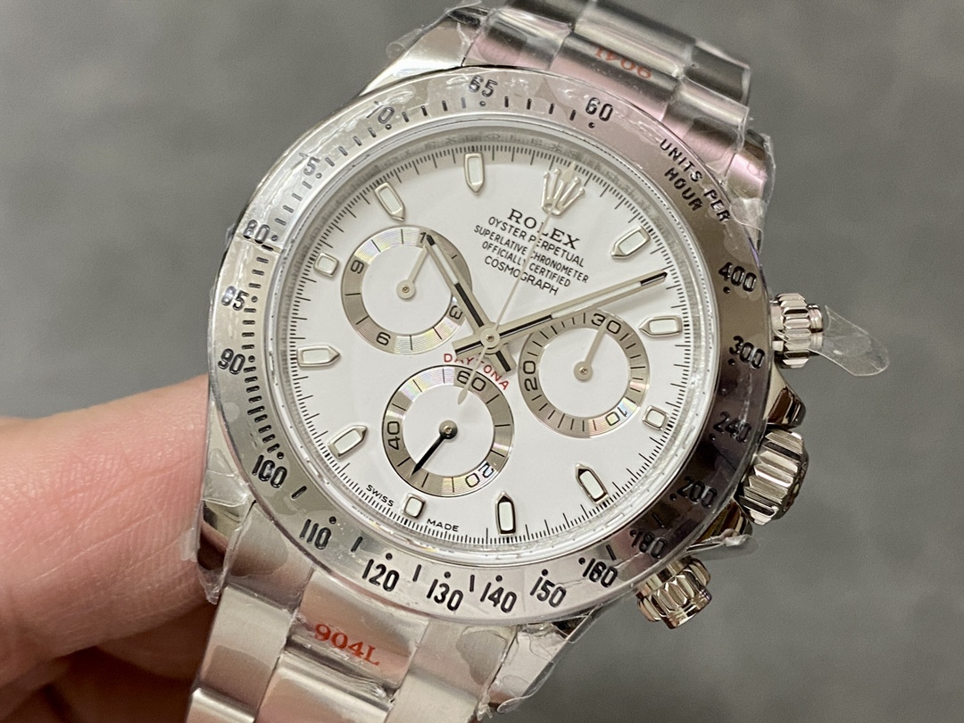 Rolex Daytona 116520 Stainless Steel Case White Dial 40MM Mens Replica Watch