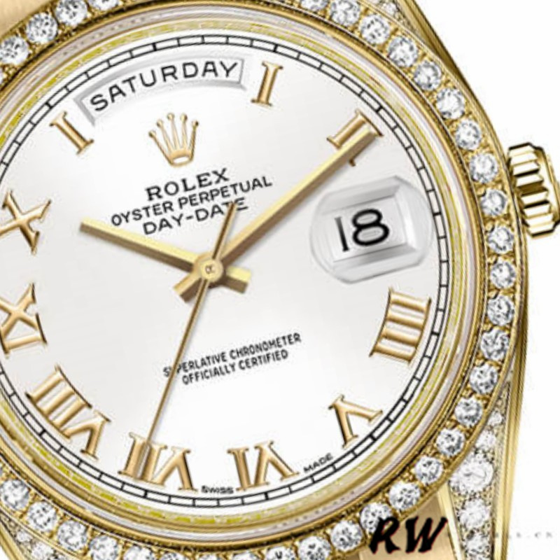 Rolex Day-Date 118388 White Roman Numeral Dial 36MM Unisex Replica Watch