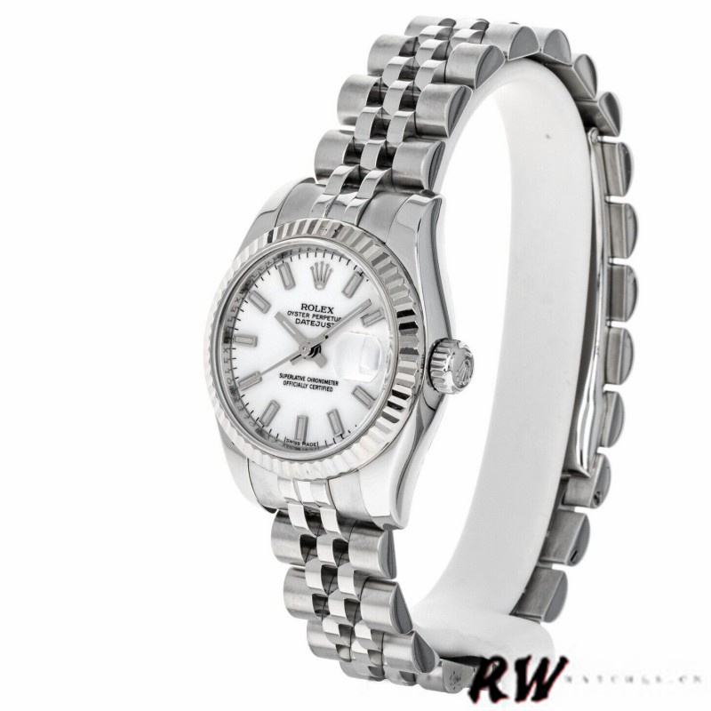 Rolex Datejust 179174 White Index Dial Fluted Bezel 26MM Lady Replica Watch