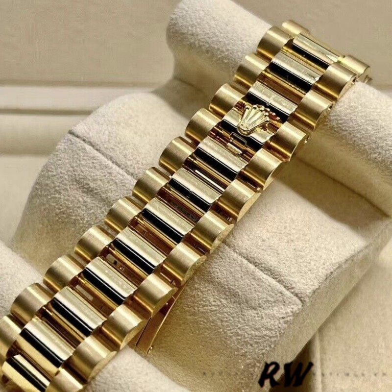 Rolex Day-Date 118238 Dark Mother Of Pearl Dial Yellow Gold 36mm Unisex Replica Watch