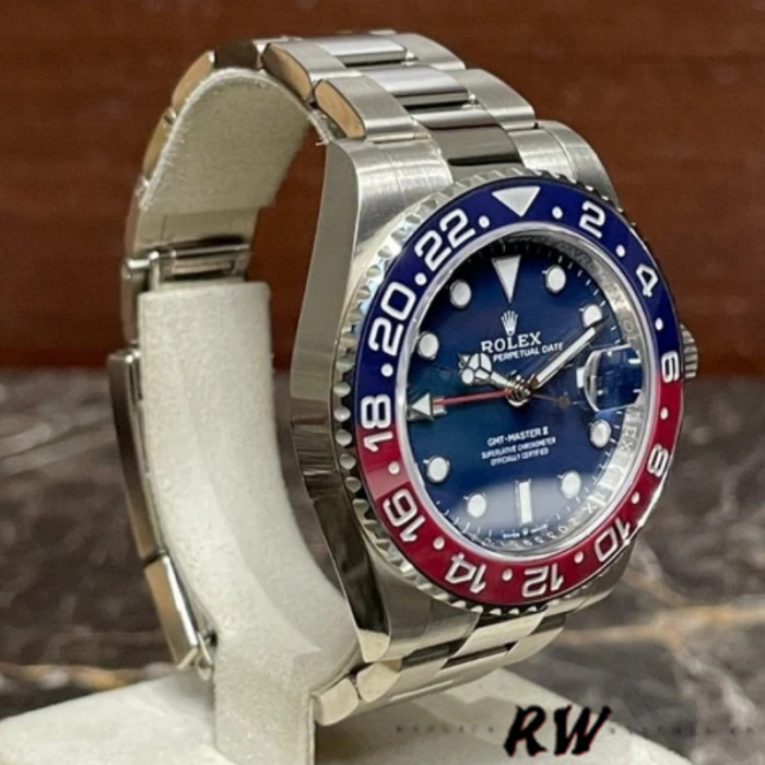 Rolex GMT-Master II 126719BLRO White Gold Blue Dial 40mm Mens Replica Watch