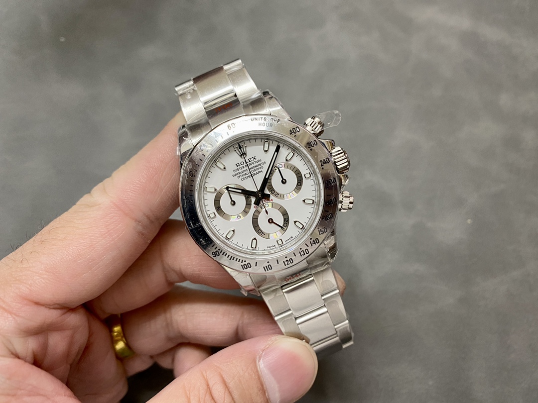 Rolex Daytona 116520 Stainless Steel Case White Dial 40MM Mens Replica Watch
