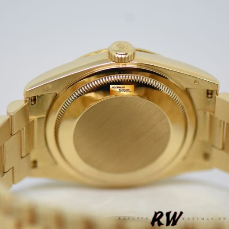 Rolex Day-Date 118238 Yellow Gold Champagne Jubilee Diamond Dial 36mm Unisex Replica Watch