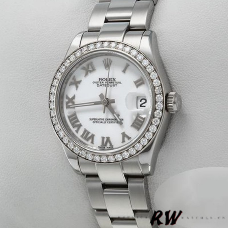 Rolex Datejust 178384 White Roman Numeral Dial 31MM Lady Replica Watch