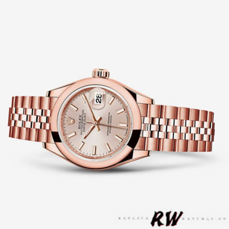 Rolex Datejust 279165 Sundust Index Dial Domed Bezel 28mm Lady Replica Watch