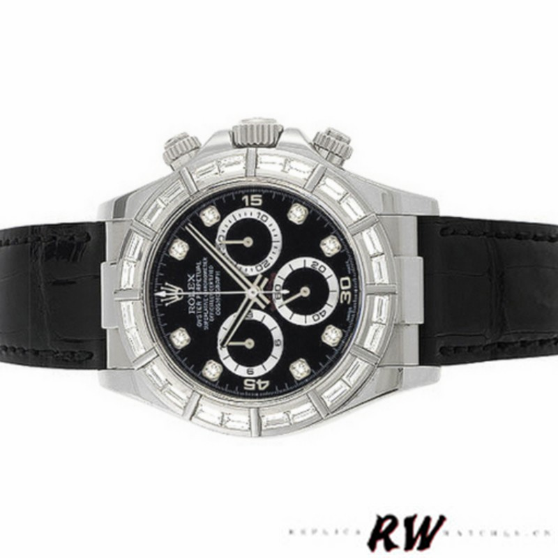 Rolex Cosmograph Daytona 116589 Black Diamond Dial 40MM Mens Replica Watch