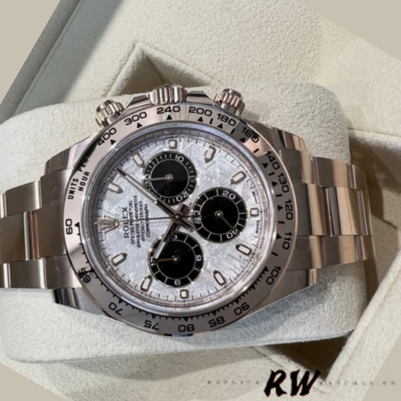 Rolex Daytona m116505 Everose Gold Meteorite Grey Dial 40MM Mens Replica Watch