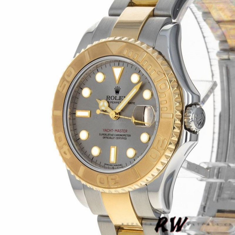 Rolex Yacht-Master 168623 Steel Yellow Gold Platinum Dial 35MM Unisex Replica Watch