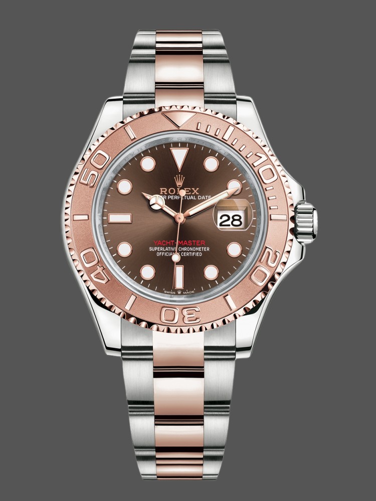 Rolex Yacht Master II 116621 Chocolate Dial Rose Gold 40mm Mens Replica Watch