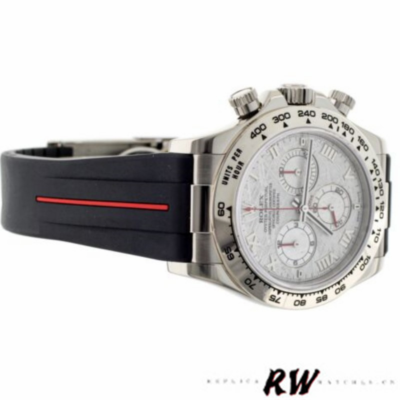 Rolex Daytona 116519MT Meteorite Dial RubberB Strap 40mm Mens Replica Watch
