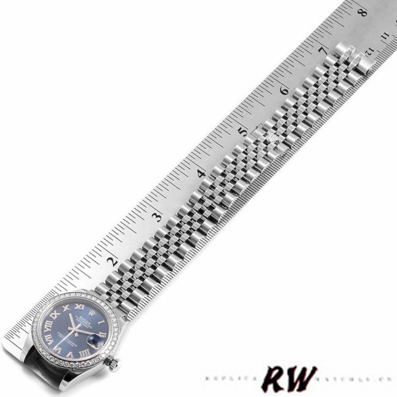 Rolex Datejust 178384 Stainless Steel Blue Roman Dial 31MM Lady Replica Watch