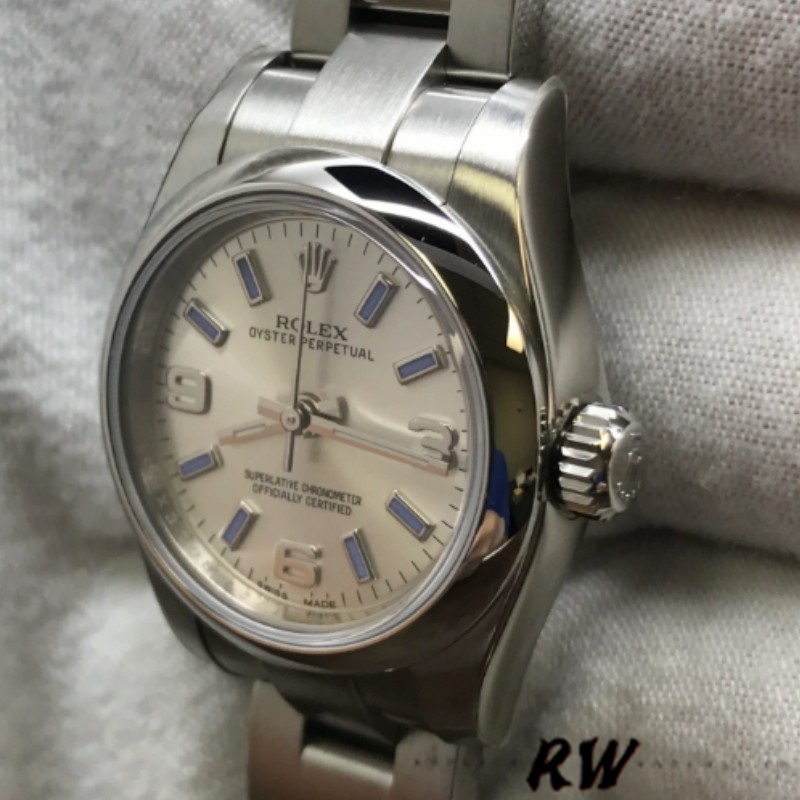 Rolex Oyster Perpetual 176200 Stainless Steel Silver Dial 26MM Lady Replica Watch