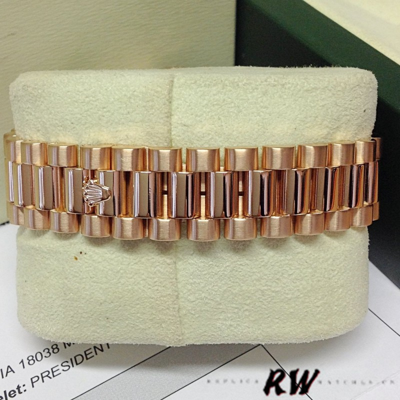 Rolex Day-Date 118205 Dark Mother of Pearl Black Dial 36mm Unisex Replica Watch