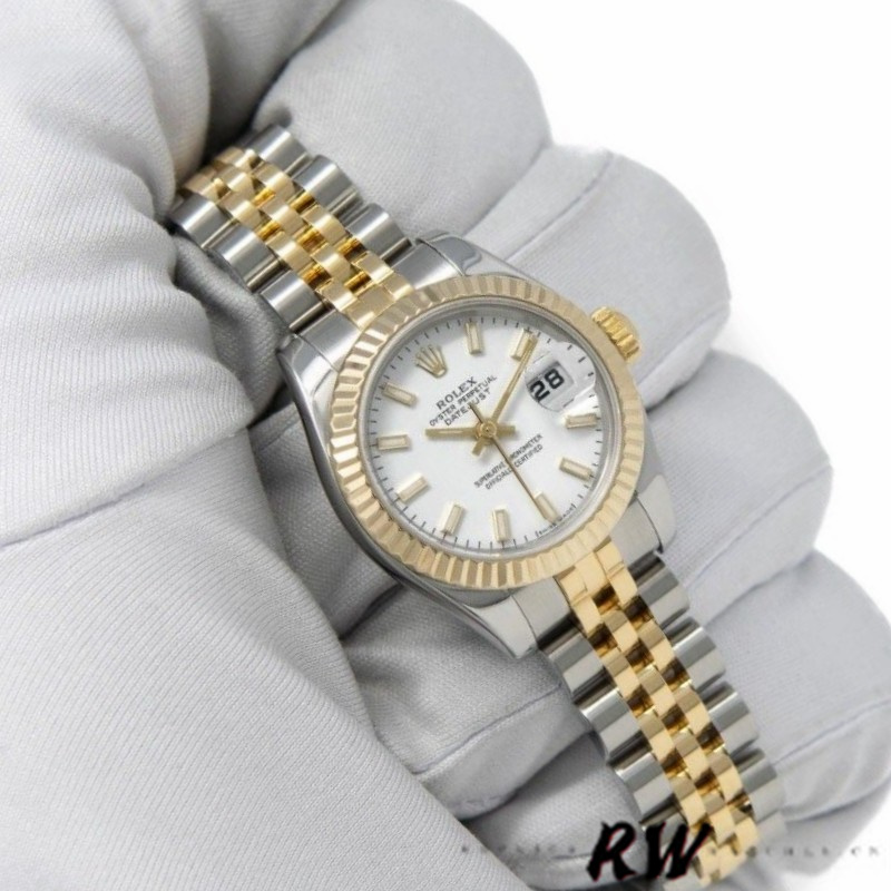 Rolex Datejust 179173 White Index Dial Fluted Bezel 26MM Lady Replica Watch