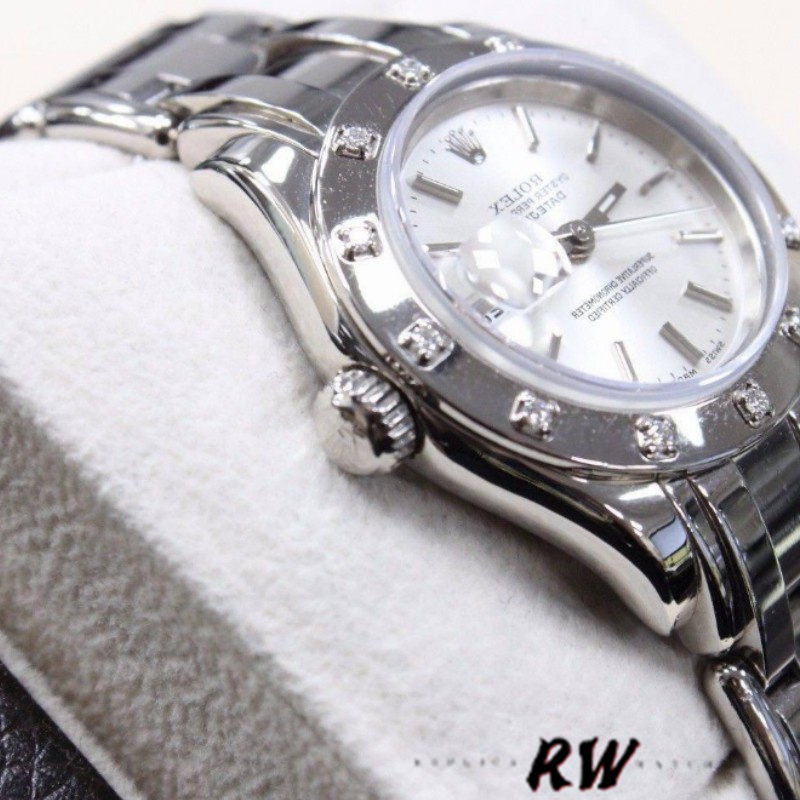 Rolex Pearlmaster 80319 White Dial 29MM Lady Replica Watch