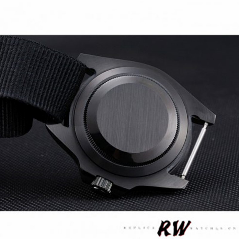 Rolex Submariner 622006 Black nylon strap Black Dial 40mm Mens Replica Watch